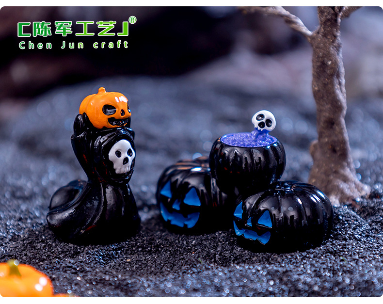 Cross-border new product micro-landscape creative Halloween Witch Ghost Pumpkin diy decorative accessories mini small ornaments pic 44