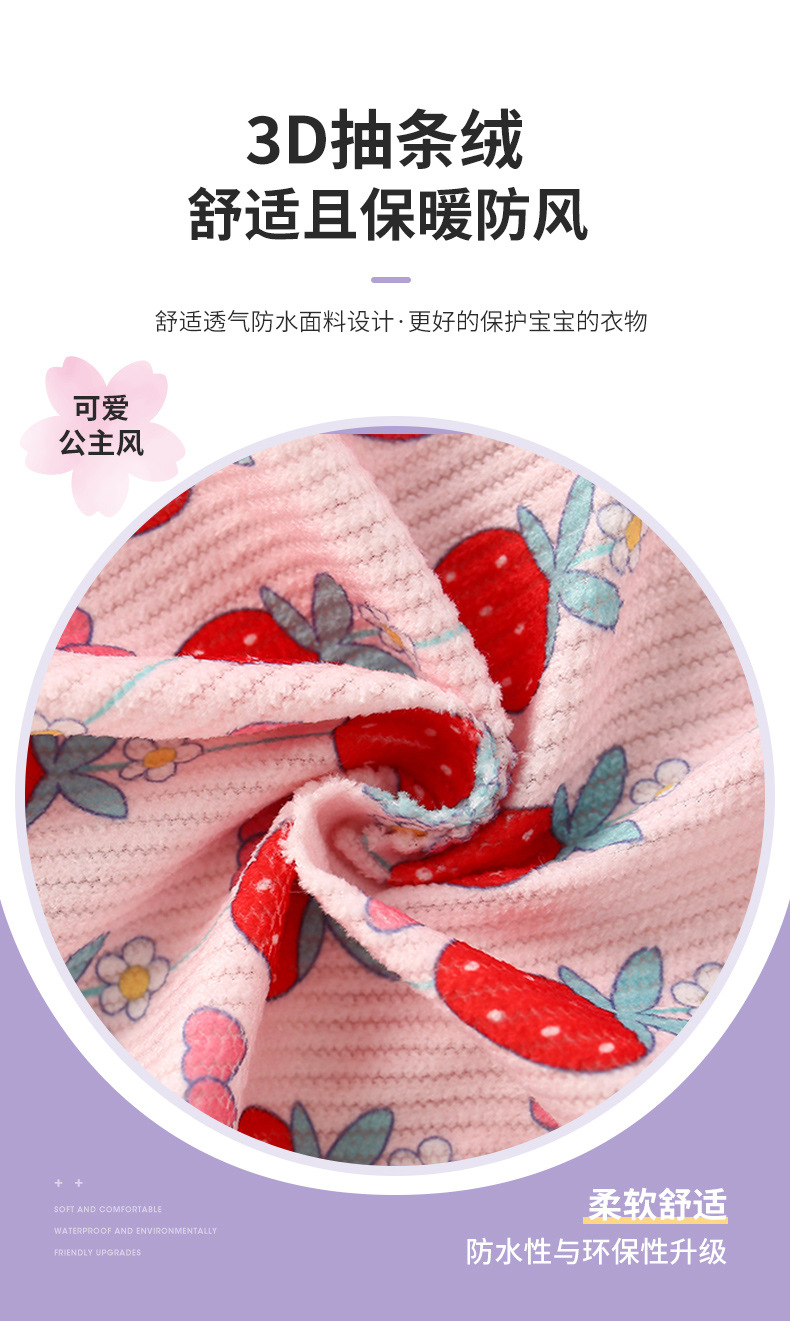 宝宝罩衣秋冬季防水防脏反穿衣女宝女孩吃饭围兜儿童围裙饭兜护衣详情4