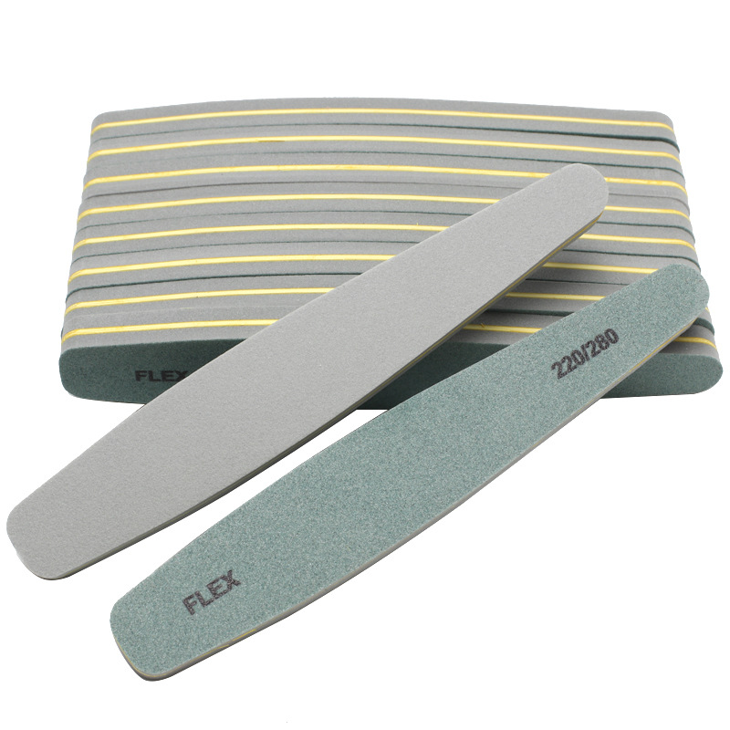 美甲海绵搓条不掉砂220280绿灰球拍形海绵抛美甲双面打磨指甲锉详情3