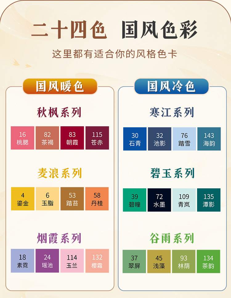 斯塔速干柔绘笔软头彩色软头笔书法笔新国风自带笔锋手账笔批发详情47