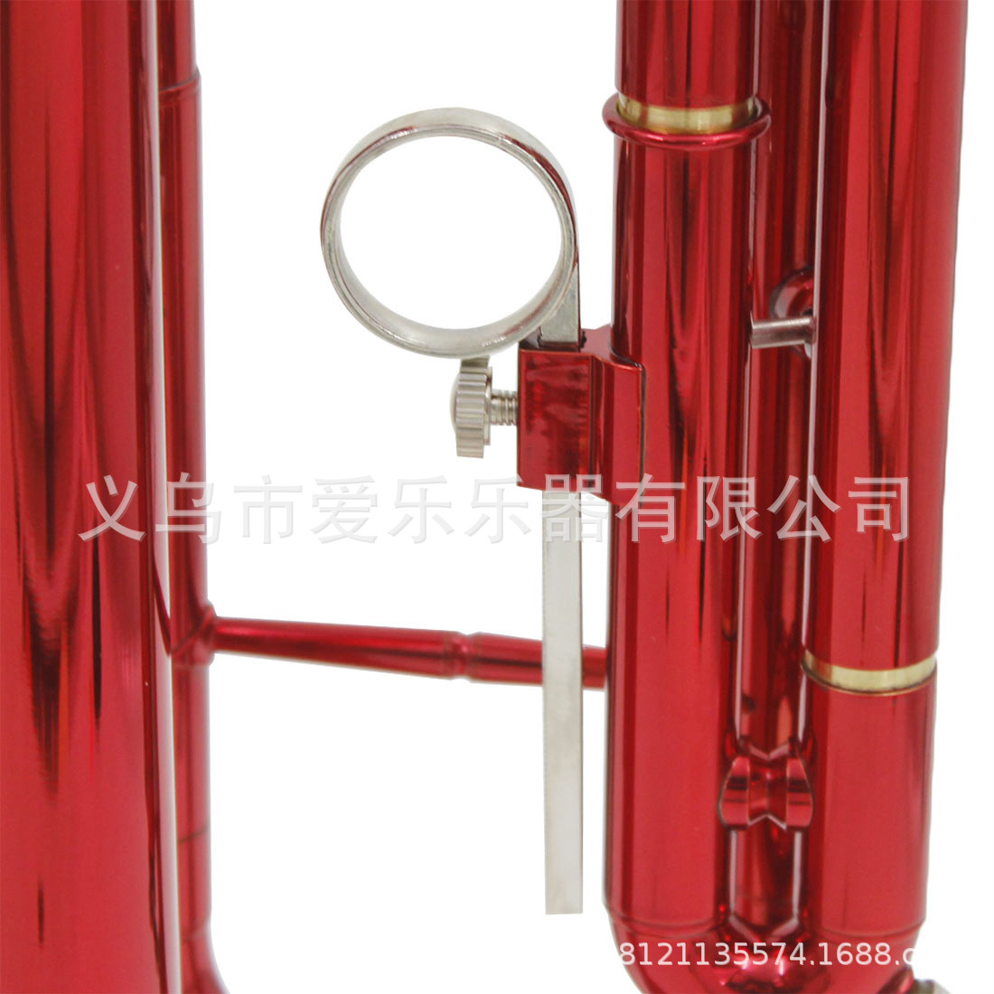 Wholesale wind band red trumpet instrument manufacturer, children and students perform B-flat three-note trumpet, drum and bugle corps instruments pic 19
