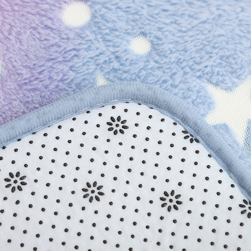 Thickened bathroom supplies, three-piece set of luminous MATS, bathroom and toilet absorbent floor MATS, flannel and crystal velvet bathroom pic 3