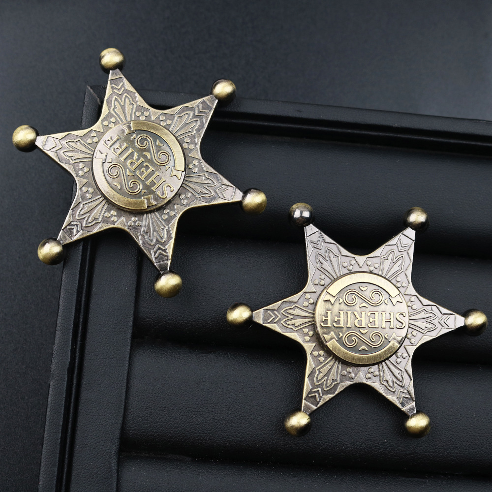 金属风轮旋转陀螺创意解压玩具佛莲星盘七彩指尖陀螺桌面摆饰批发详情2