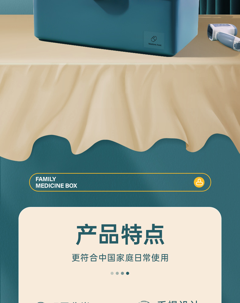 家用药箱家庭装大容量多层医药箱全套药品收纳箱药物收纳盒医疗箱详情2