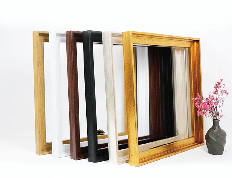 油画外框3.5cm厚免装裱L型画框装饰画外框相框木质内框空白油画框详情2