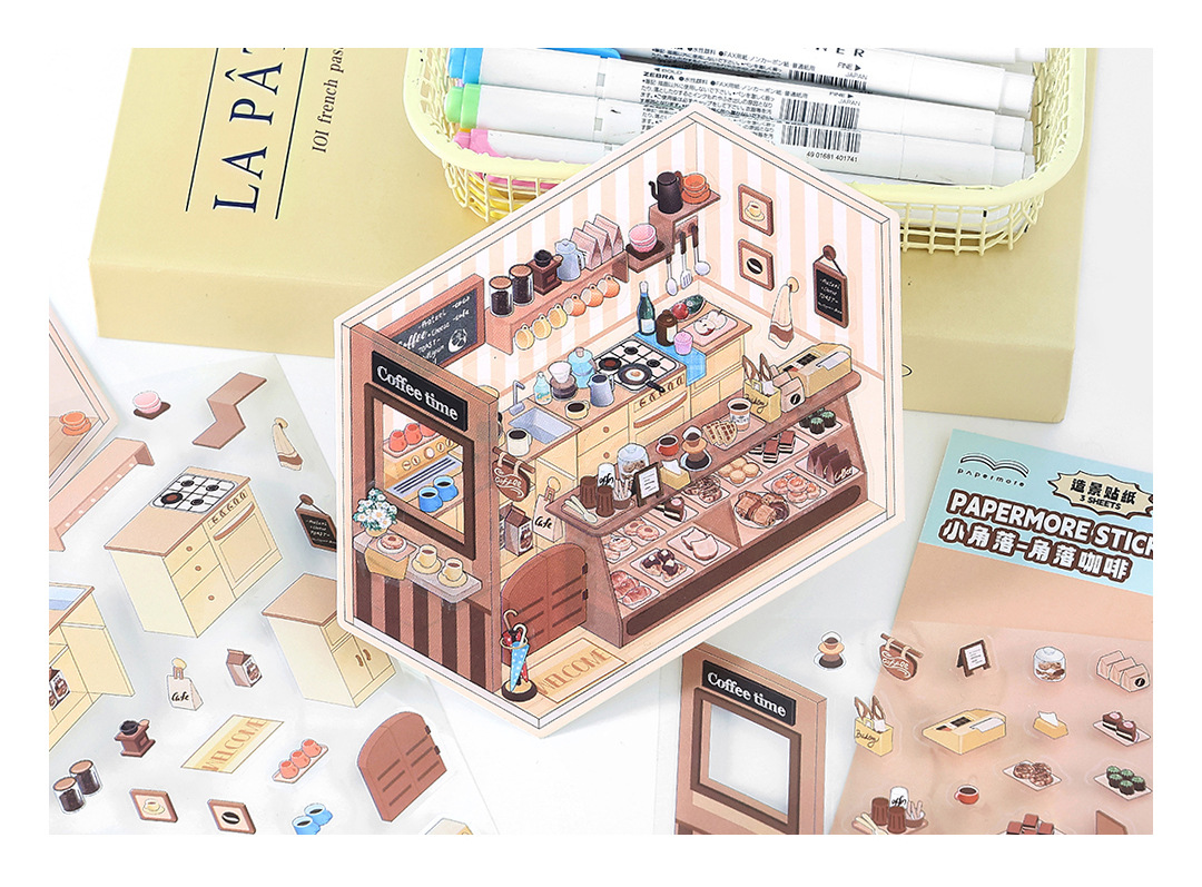 墨言PaperMore3D场景造景贴纸 小角落 学生DIY趣味装饰素材贴纸详情17