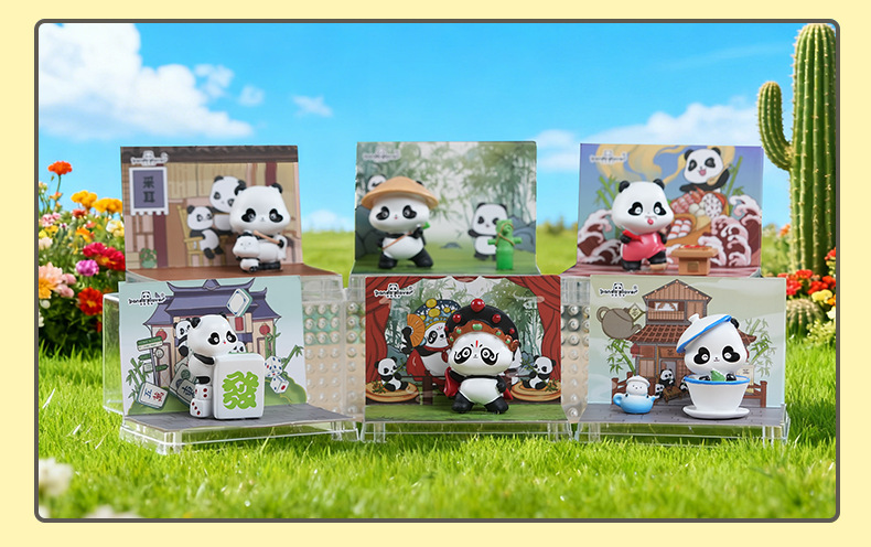 创意熊猫微观武功小摆件互动治愈可爱风桌面装饰品送朋友生日礼物工艺品微景观详情23