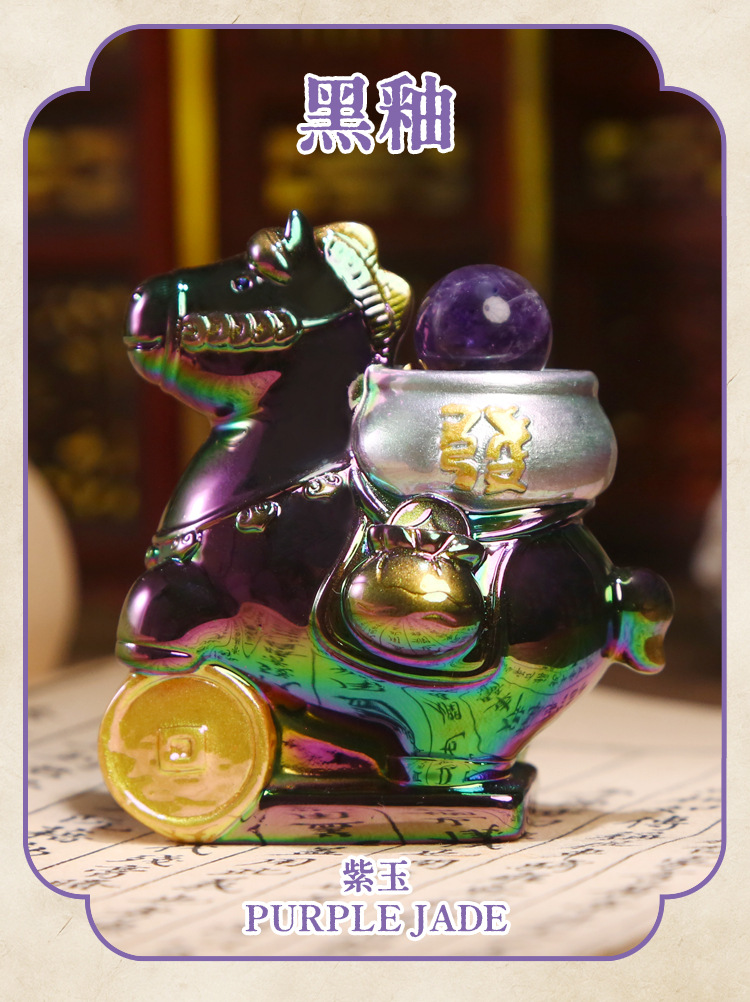 Tang Sancai cultural relics energy blind box, cartoon trendy toys, crystal design, resin handicrafts, ornaments, table ornaments, blind box pic 15