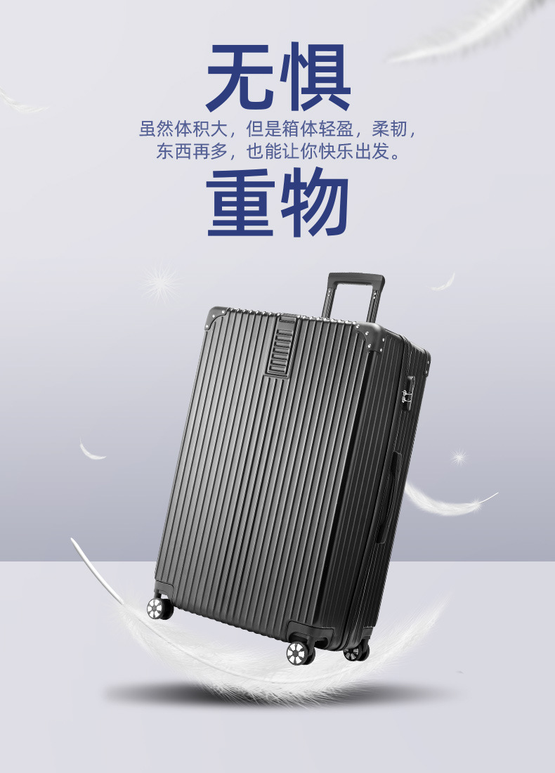 超大便捷复古28寸行李箱女高颜值万向轮24寸密码旅行箱批发详情7