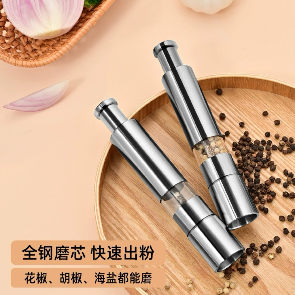 Stainless steel pepper grinder, manual pepper powder, Sichuan pepper, black pepper grinder, bottle for seasoning, jar for seasoning pic 8
