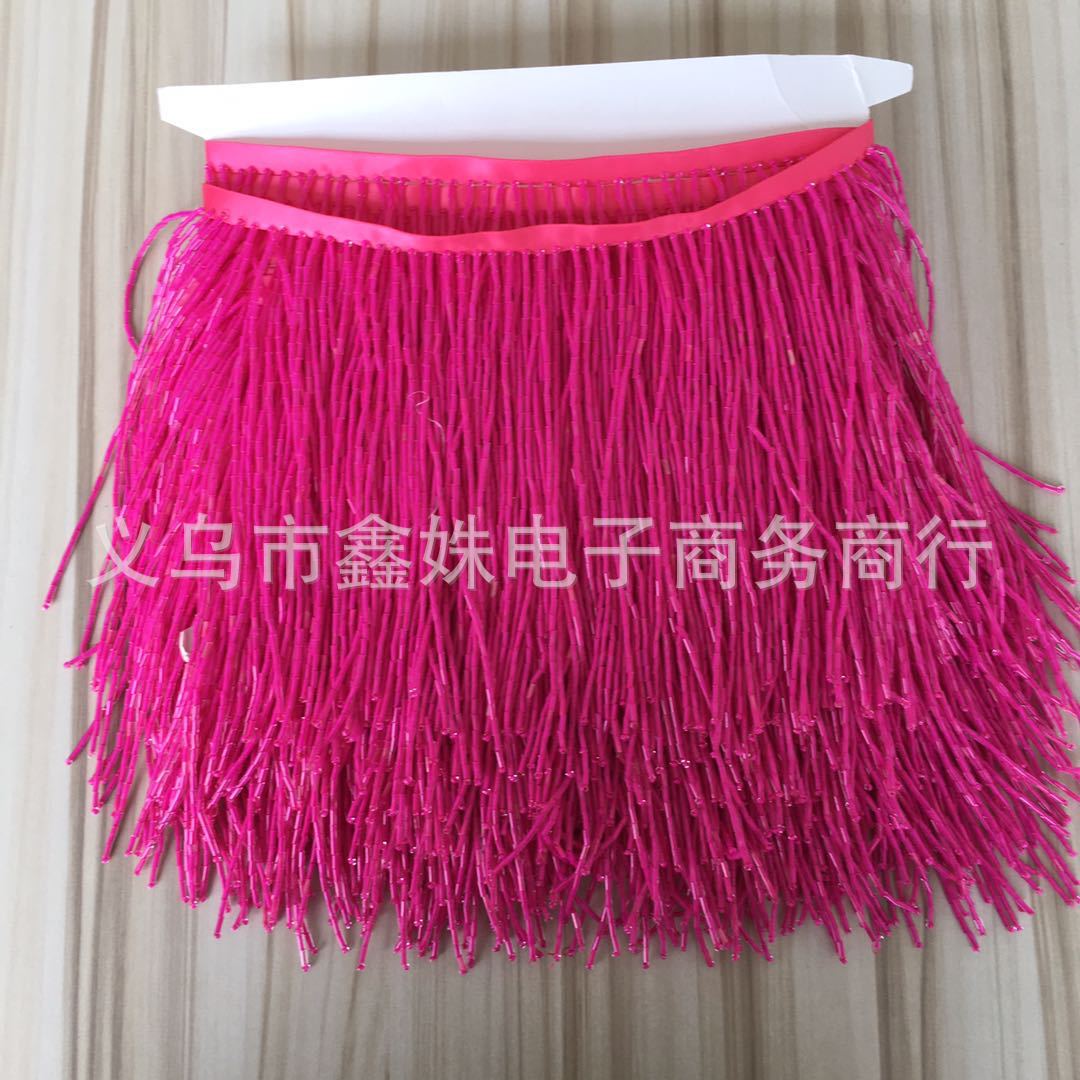 15cm golden tube bead tassels, fashionable handcrafted wedding dress, evening gown and dance dress tassels pic 10