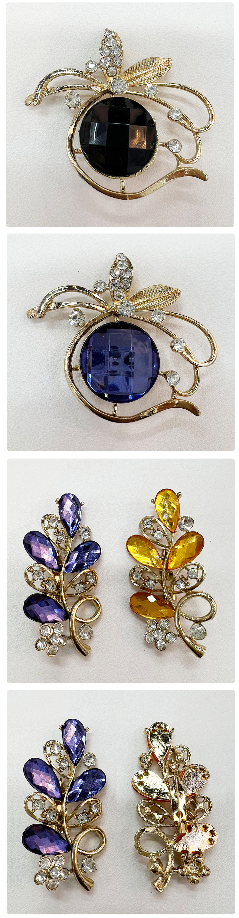 高档彩钻花卉胸针ins风轻奢礼服西装配饰合金别针外套胸花潮批发详情14