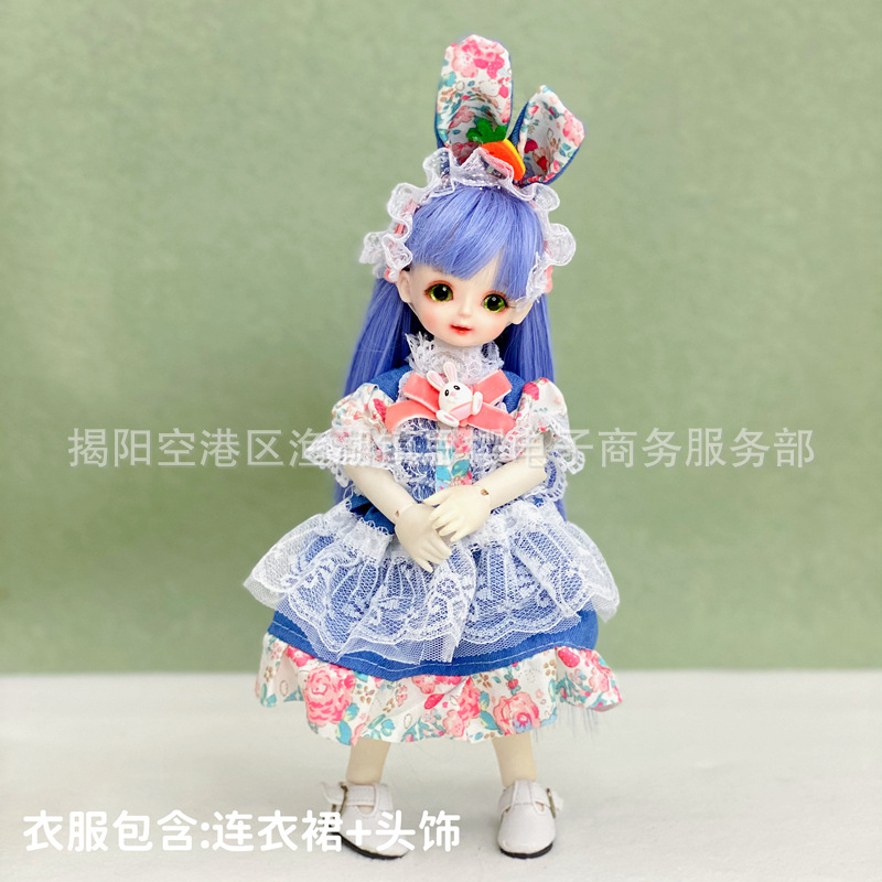 6分bjd娃娃换装衣服洛丽塔套装30厘米洋娃娃裙子连衣裙制服女仆装详情26