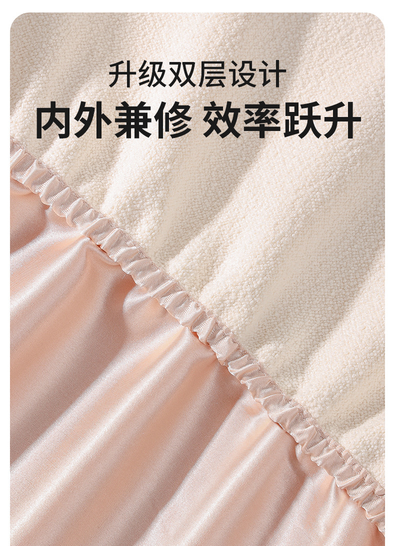 严选干发帽女加厚强吸水缎面干发帽抗菌护发干发巾包头巾速干浴帽详情4