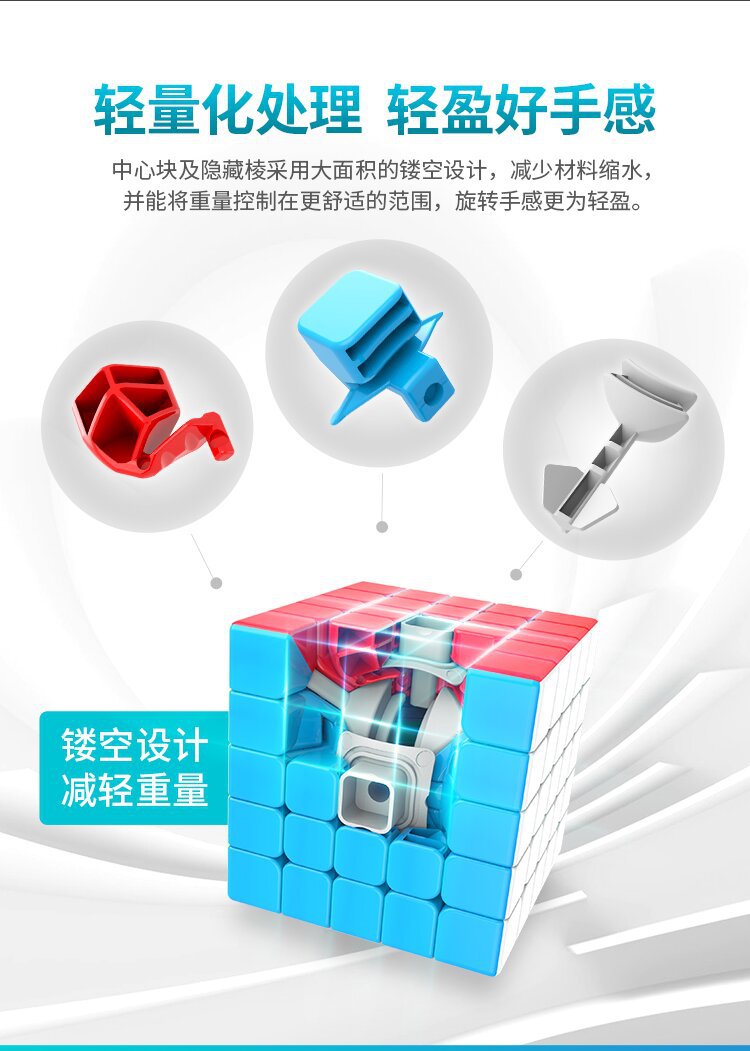 魔方教室魅龙5五阶魔方专业比赛竞速顺滑智力玩具厂家MF8890详情8