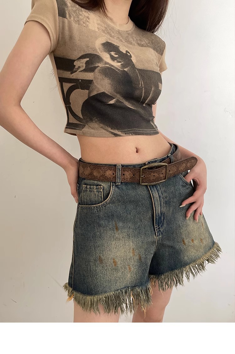 American retro belt for women, new ethnic style belt, versatile with jeans, high-end brown pic 8