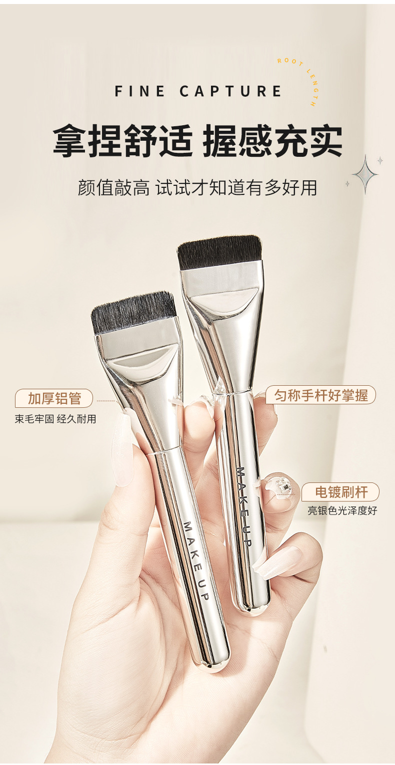 JONBOS Foundation Brush, a flat-head brush that leaves no trace, is a special makeup brush for makeup artists and a tool for applying foundation liquid pic 9
