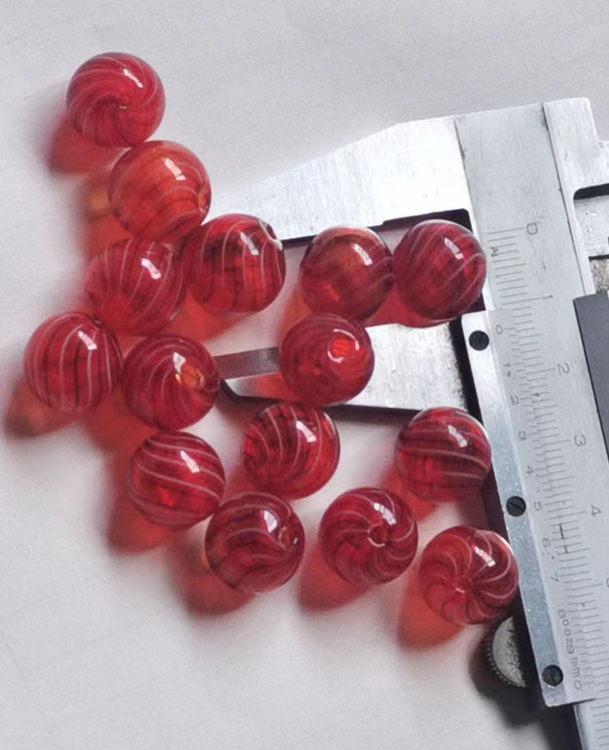 古法琉璃复古彩色空心琉璃珠琉璃泡泡琉璃球DIY仙女耳环手链项链详情2