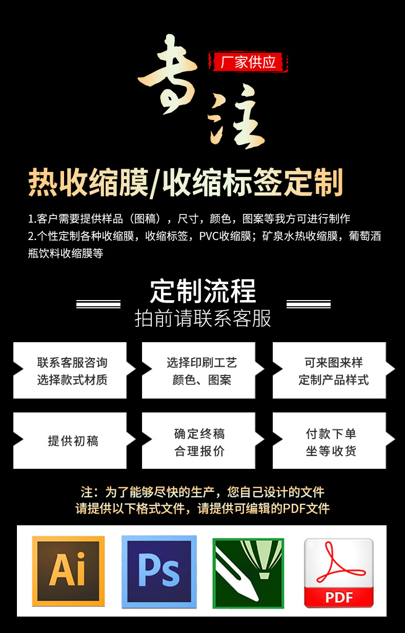 羽毛球筒包装收缩膜印制 pet彩色印刷收缩标签pvc商业标签膜详情1