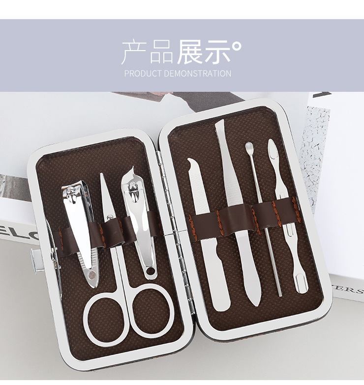 7-piece nail clipper set in leather box, beauty and nail care tools, printable gift nail clipper set pic 33