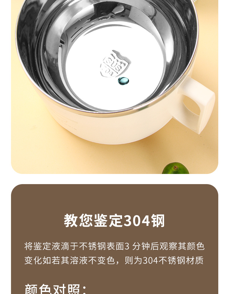 泡面碗宿舍学生用带盖304不锈钢保温大容量食堂打饭方便面碗饭碗详情6
