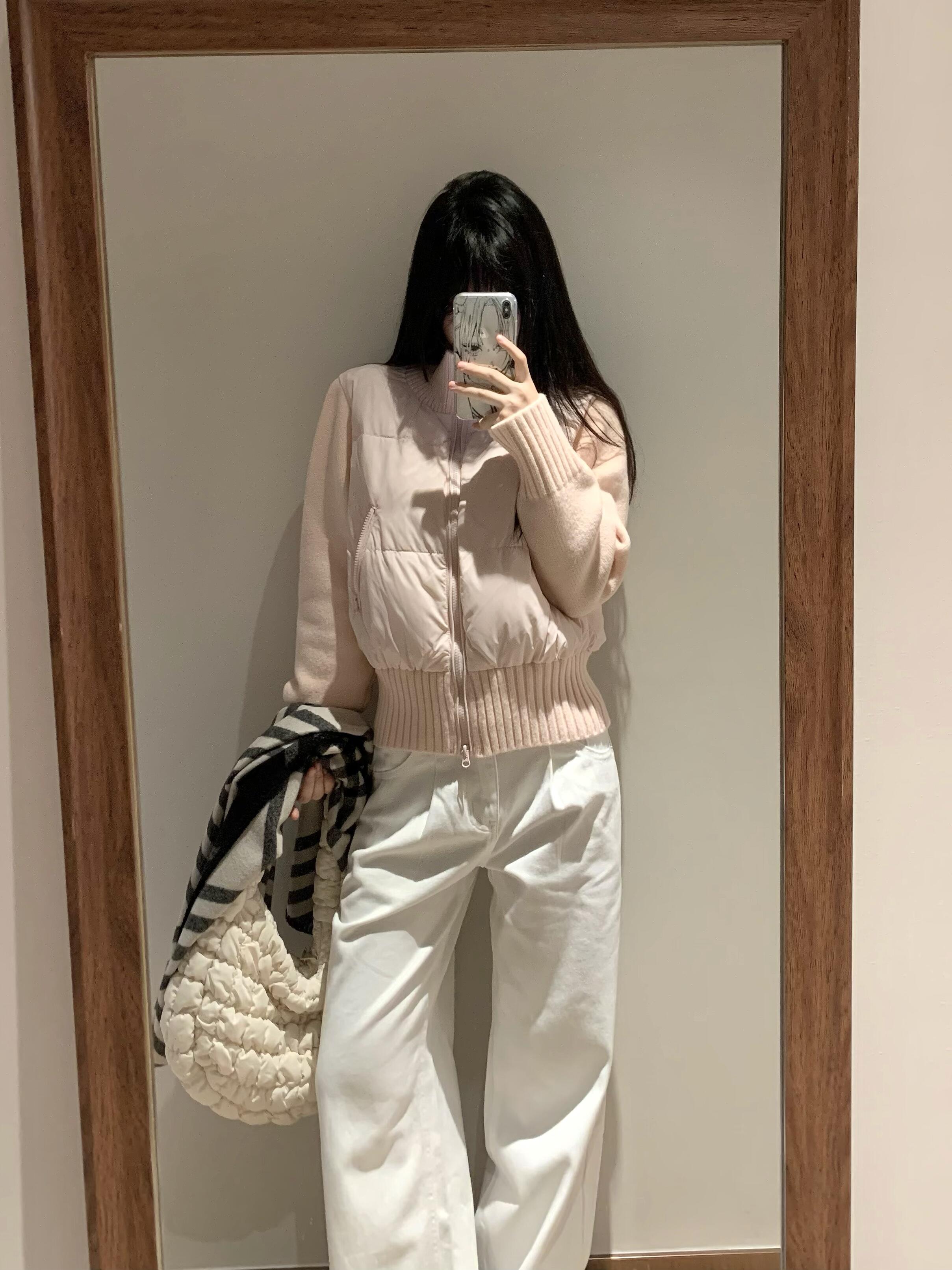 新款羽绒服女短款秋冬季2025小个子白鸭绒加厚针织袖白色轻薄外套详情14