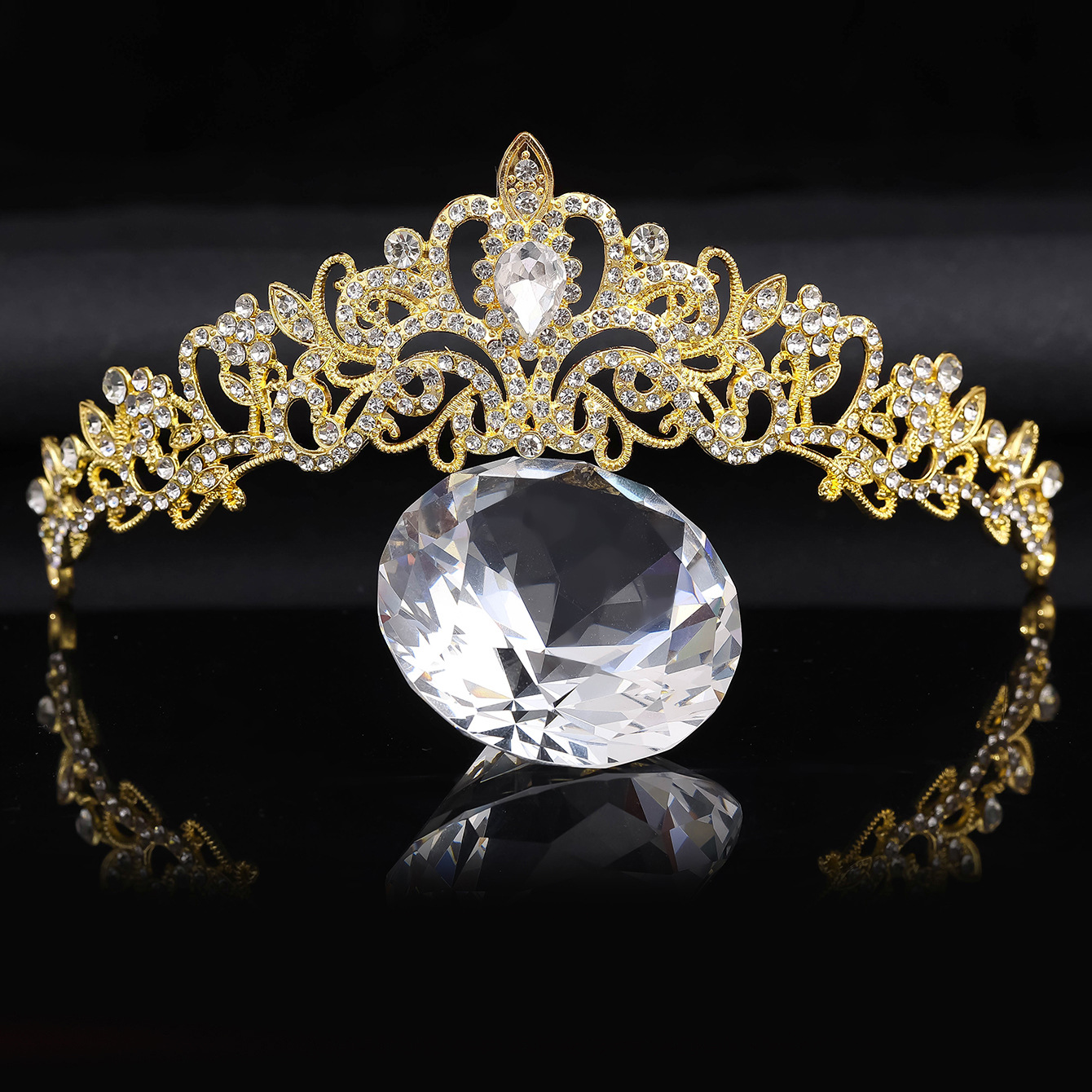 雅星饰品环保锌合金新娘皇冠发梳头饰项链爪链批发定制婚礼配饰皇冠款详情16