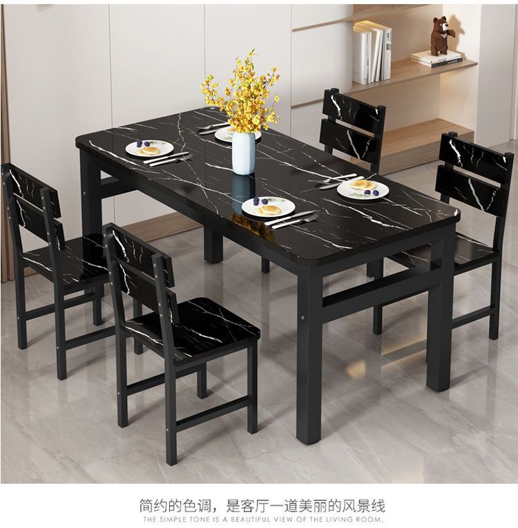 餐桌椅组合家用吃饭桌子现代简约小户型餐桌饭店桌椅长方形小桌子详情15