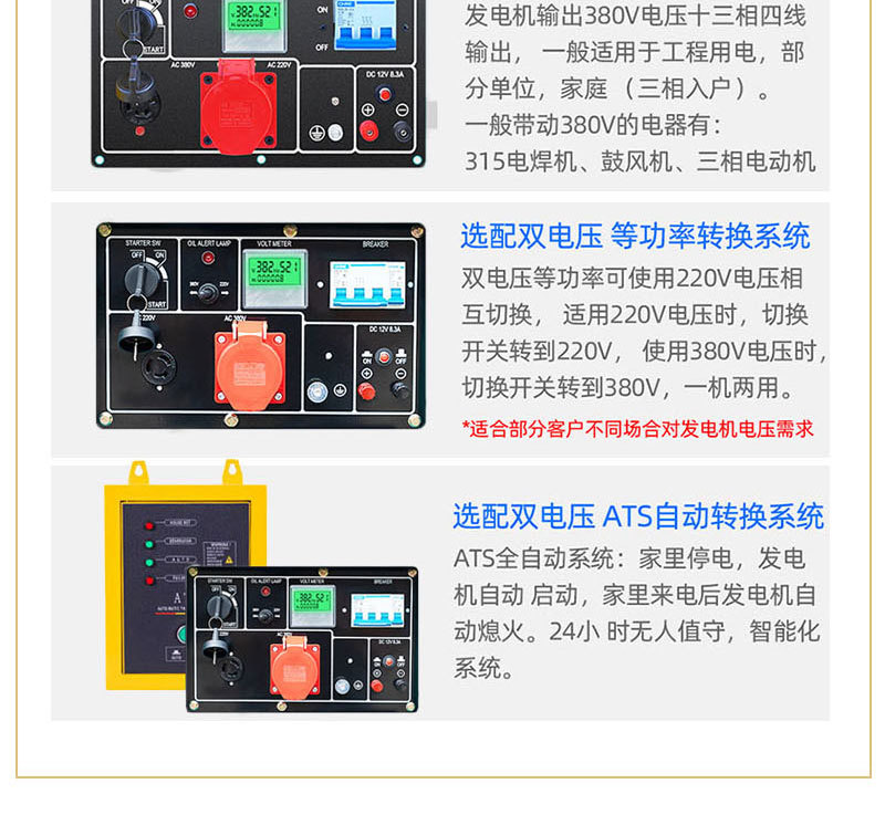 静音发电机组5kw小型家用ats单缸6 4KW千瓦移动三相380交流详情9