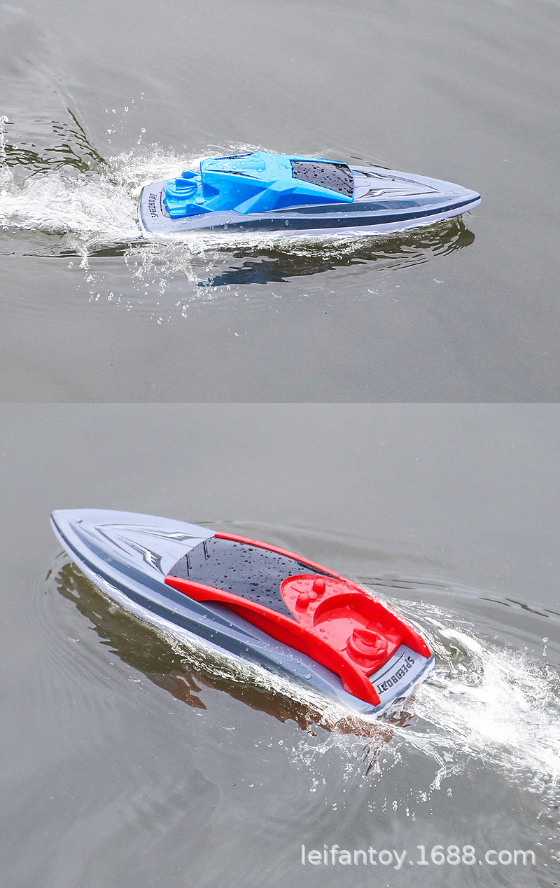 New cross-border remote-controlled boat, wireless electric, long-range, high-speed, 2.4G rechargeable speedboat model, mini for children on water pic 13