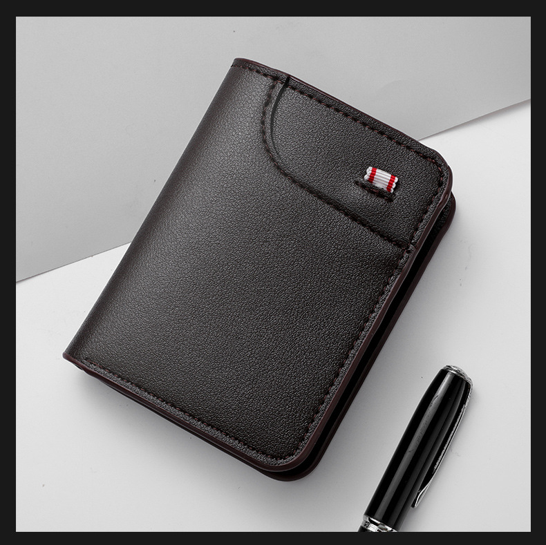 竖款男士钱包男超薄小钱包证件皮套男款美金夹迷你小钱包男式卡包详情12