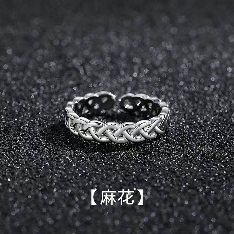 嘻哈食指男士戒指单身戒复古百搭开口指环ins风潮戒指男可调节详情27