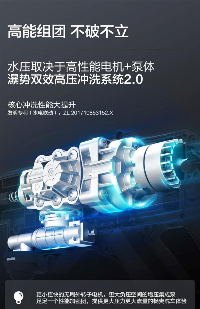 WU633 car wash machine, high-pressure lithium battery cleaning machine, brushless wireless water, WU623 electric car wash water pic 4