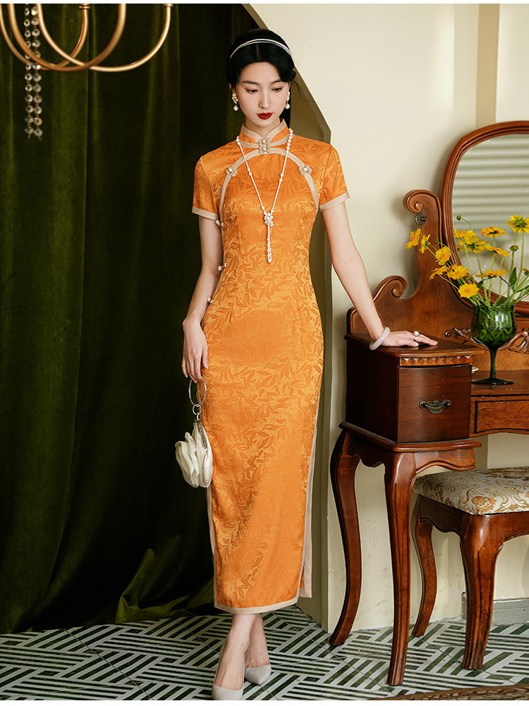 National trend cheongsam for women, Republic of China couple battle robes, Mongolian robes, slimming design sense pic 6