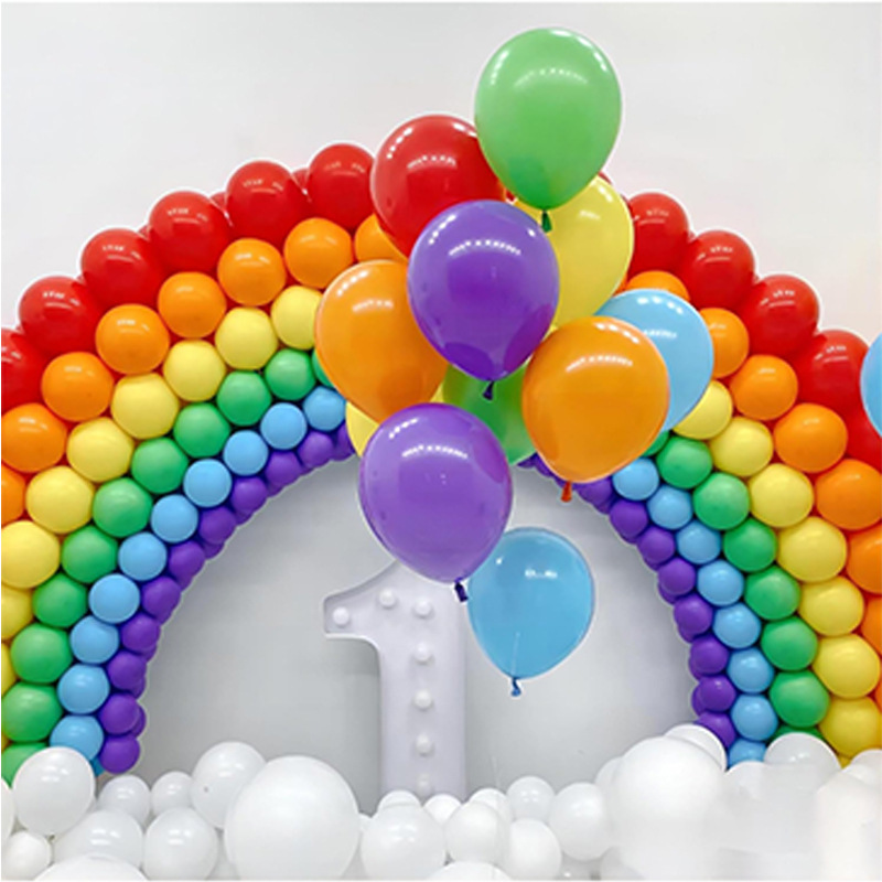 纯色气球套装生日布置12寸真空包装跨境乳胶链派对爆款详情12