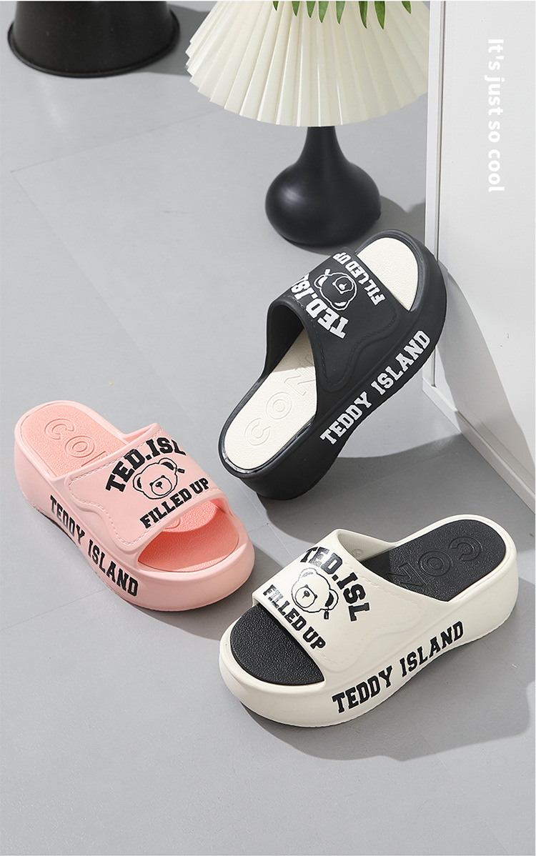 泰迪爱兰凉拖鞋女士夏季厚底增高室内家居家静音拖鞋外穿时尚可爱详情3