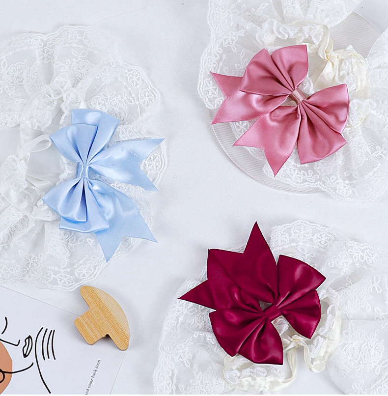 宠物项圈猫咪口水巾狗狗爱心蕾丝围脖蝴蝶结花朵珍珠宠物口水巾详情6