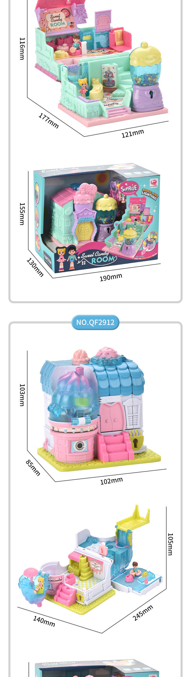 跨境儿童百变惊喜小屋女孩仿真公主城堡别墅模型娃娃屋过家家玩具详情8