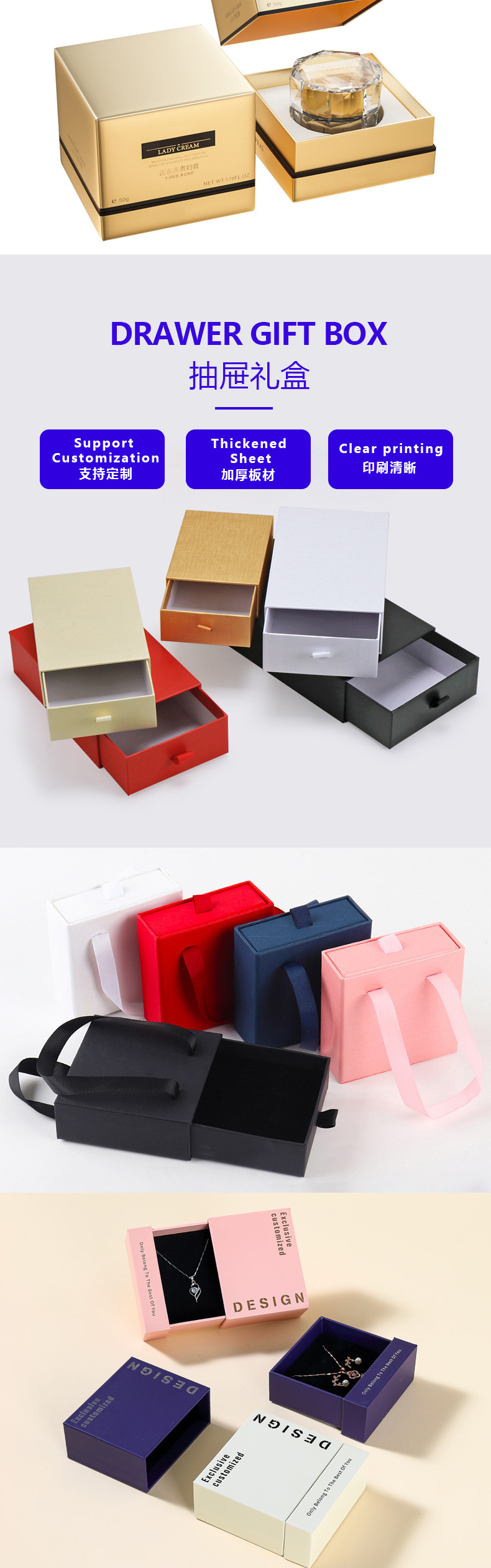 Xiaoniu manufacturer offers custom-made DRAWER boxes, logo pull-out boxes, gift boxes, packaging boxes, and empty boxes pic 6