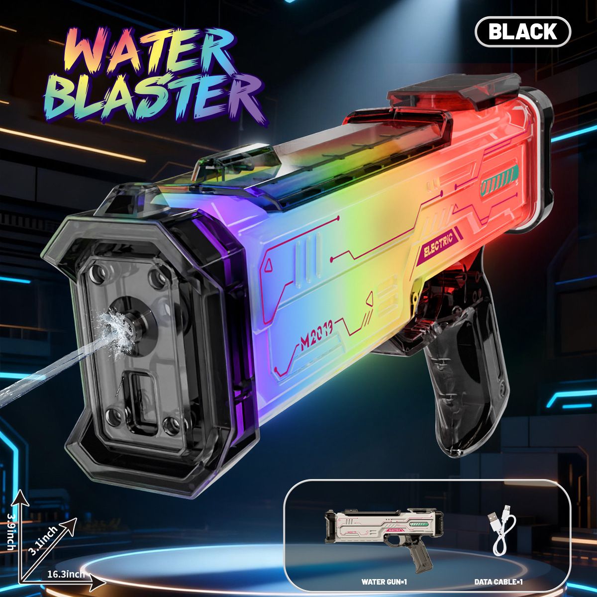 The new trendy toy, the colorful electric water gun, features cool seven-color lights, creative dynamic sound effects, and an atmosphere for children pic 14