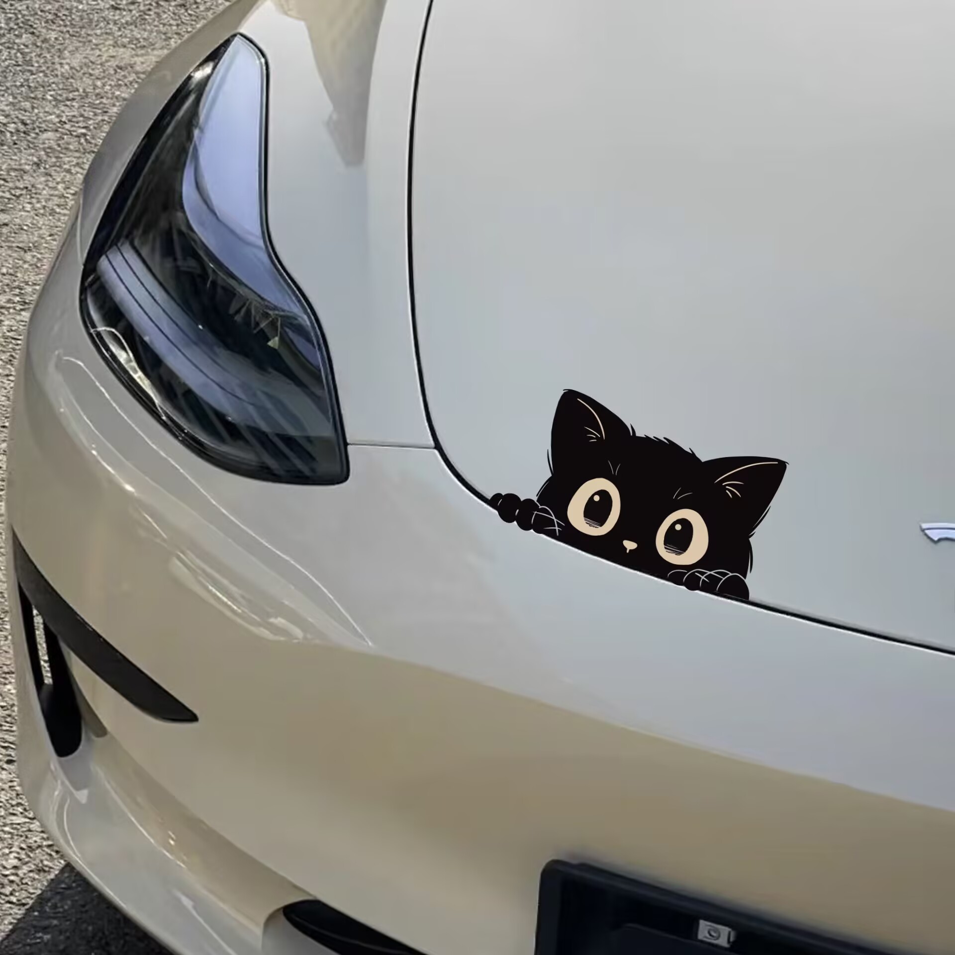A popular scratch-blocking car sticker for foreign trade, a creative black cat sticker, waterproof car stickers for cars, electric bikes and motorcycles pic 1