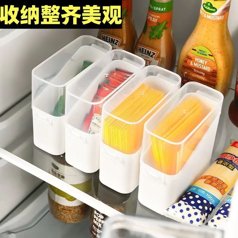 简约冰箱收纳保鲜盒透明奶酪片芝士片收纳盒大容量带盖桌面家用详情5
