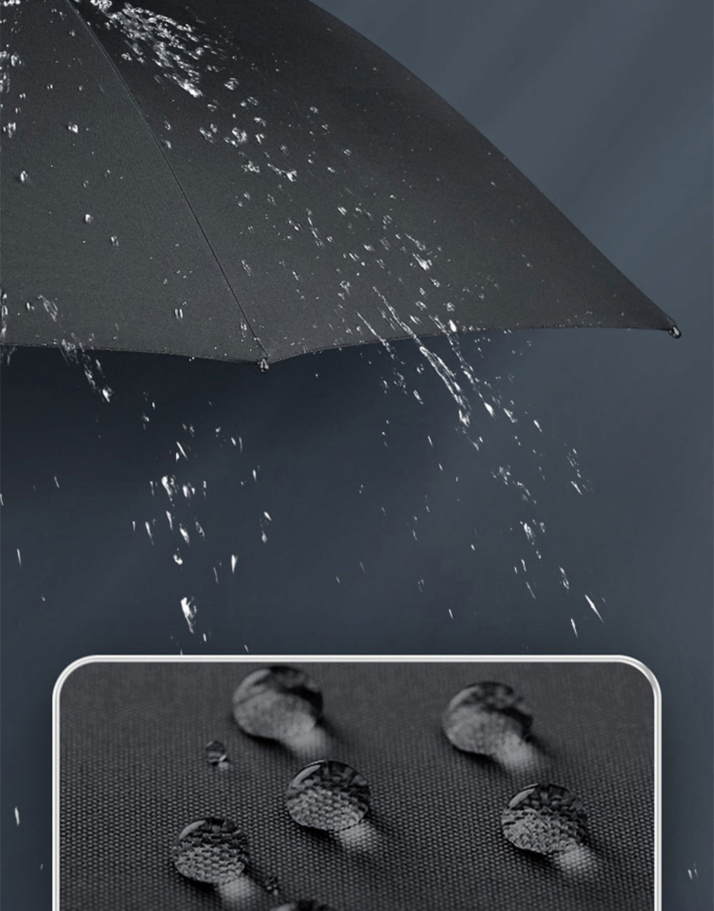 PG布商务直杆伞高尔夫素色雨伞27寸8骨自动伞可印刷广告的雨伞详情9