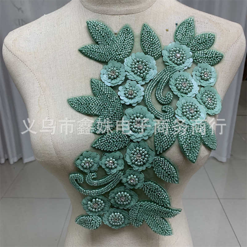 立体花个轻奢服装衣服领花胸花辅料花朵刺绣贴花对花直播衣服花边详情7