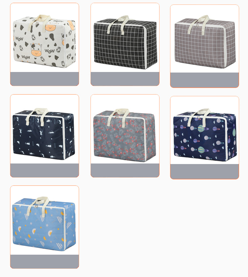 Oxford cloth clothing storage bags, large waterproof quilts, moving student hand luggage bags, home sorting and packing bags pic 7