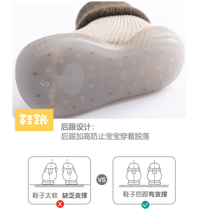 Baby walking shoes for autumn and winter, thickened with fleece, soft-soled and anti-slip, pure cotton floor socks for warmth pic 19