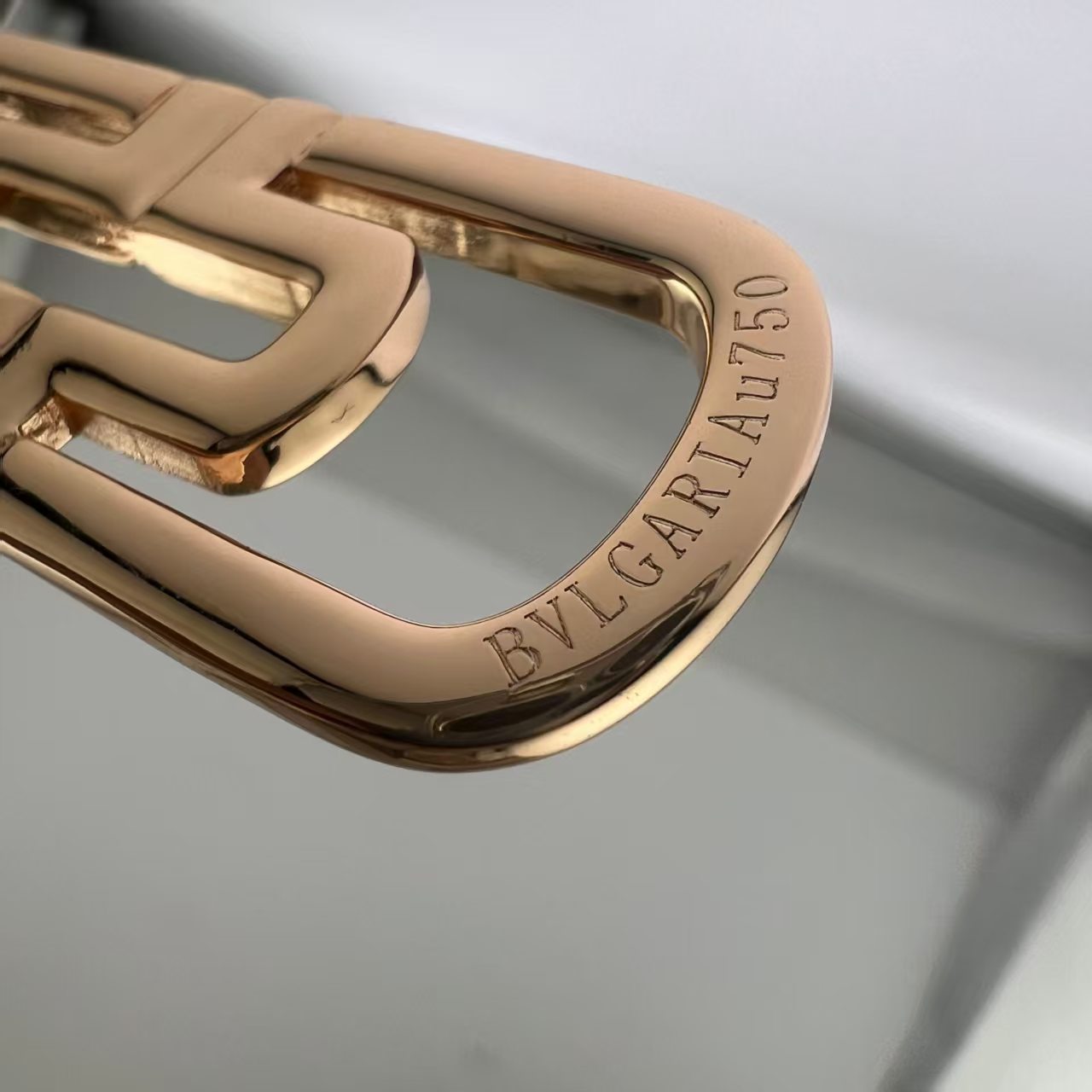 高版BV金欧美镶钻白贝母满天星回形针项链毛衣链V金镀18K玫瑰金详情2