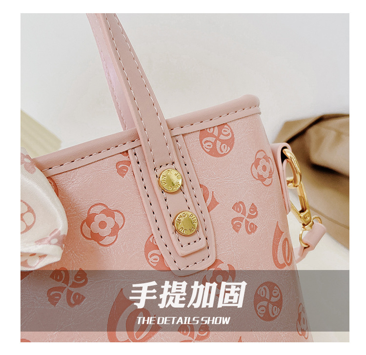 菜篮子2025春夏新款单肩手提包老花质感迷你托特包跨境热销女包详情20