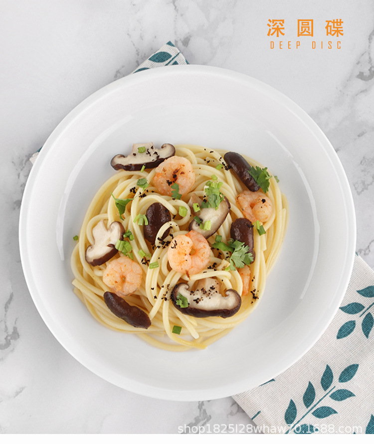 Imitation porcelain round plates, melamine plates, white vegetable plates, buffet plates, hot pot tableware, commercial plates, plates, household pic 1