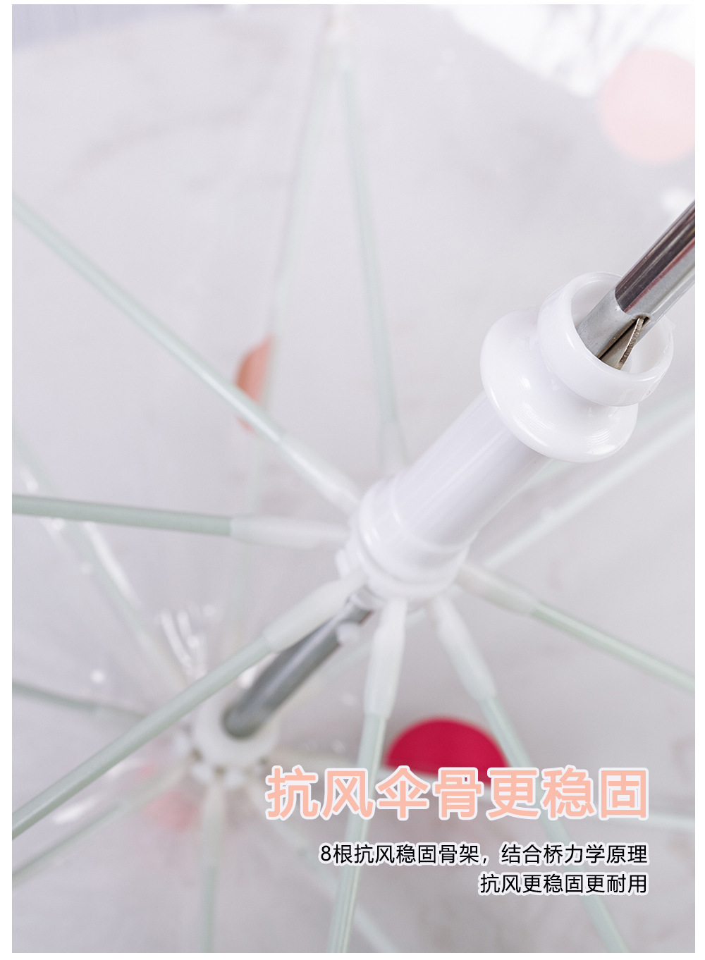 批发防夹手雨伞彩色圆点可爱卡通向日葵全纤维儿童伞可印刷logo详情8